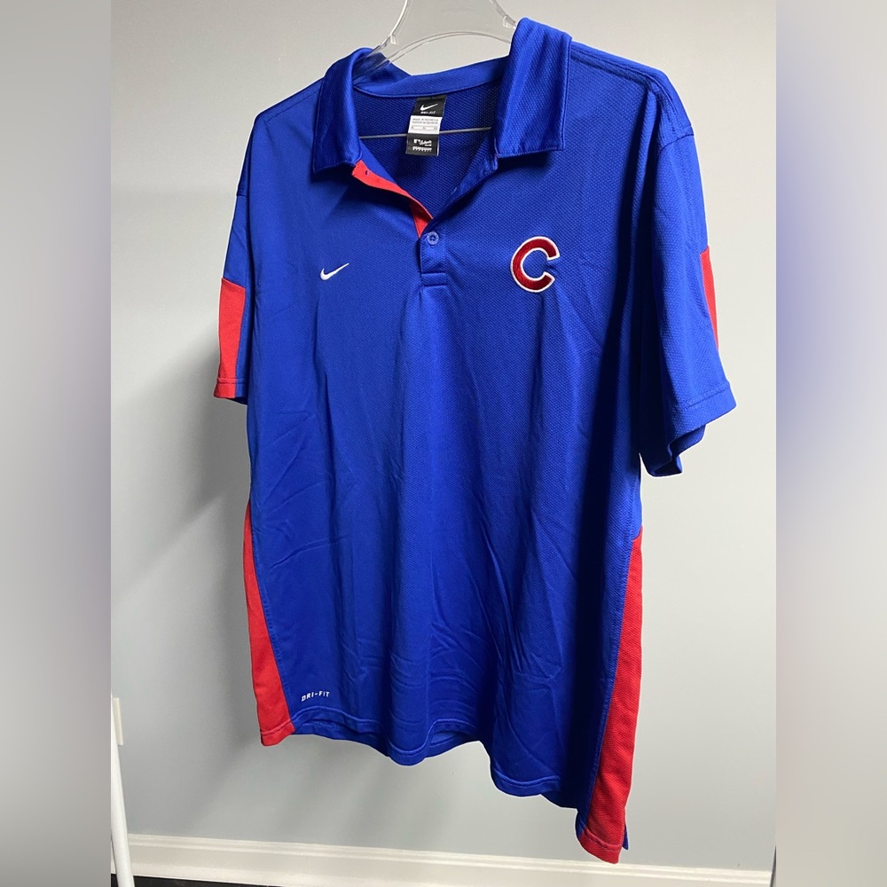 Nike Men's Polo Shirt in Blue and Red